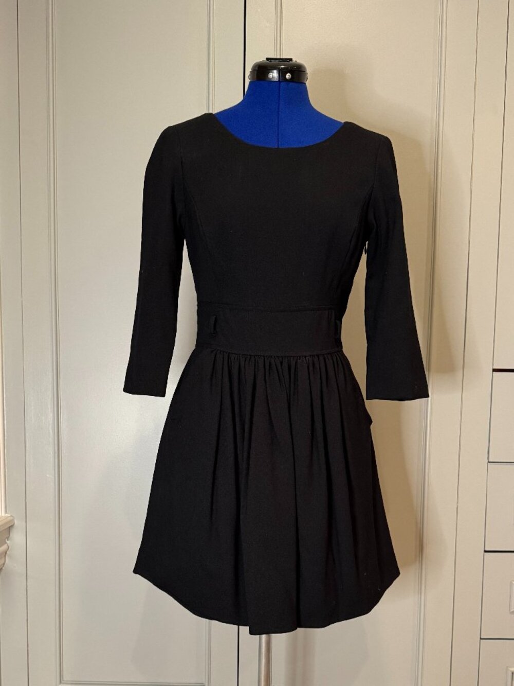 WHIT Wool Crepe Panel Dress, Size 8, NWT
